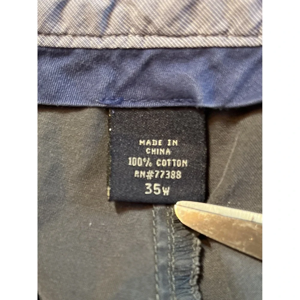 J Crew Men's Chino Shorts Size 35 Charcoal Grey Flat Front Casual Summer Classic